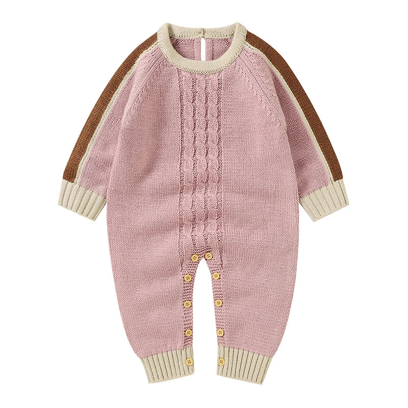 Winter Warm Knitted Baby Rompers & Shoes + Gloves