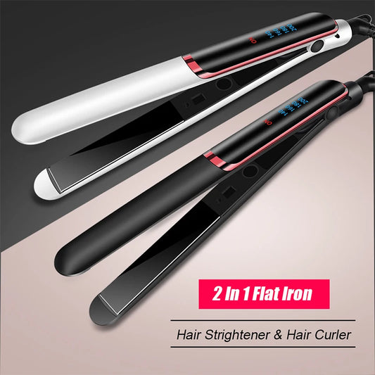 Professional Hair Straightener Ceramic Ionic Fast Heat-Up Hair Flat Iron Negative Ion  Iron Lcd Display Hair Straightener