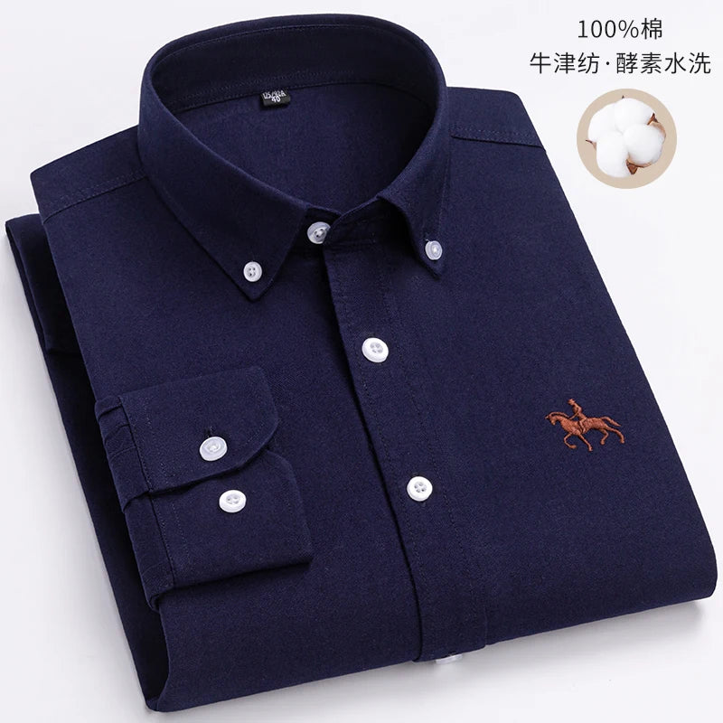 100% Cotton Oxford Men's Shirt Long Sleeve