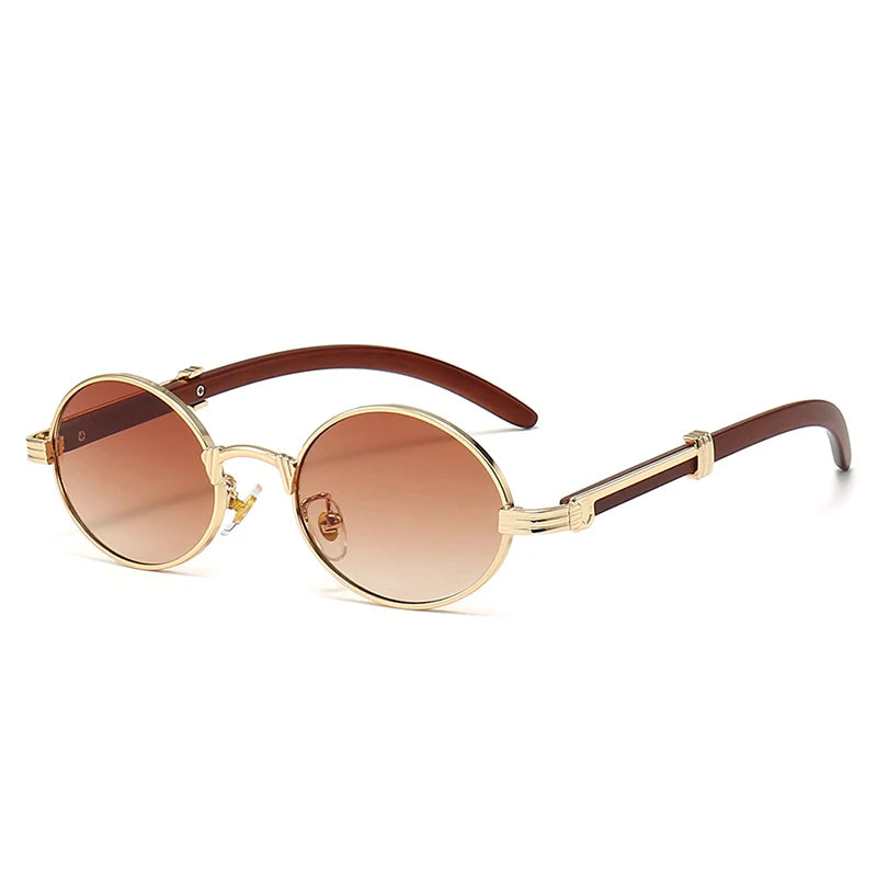 Sexy Brand Oval Sunglasses Women Fashion Punk Round Sun Glasses For Female Sexy Ladies Metal Small Frame Eyewear Shades Oculus