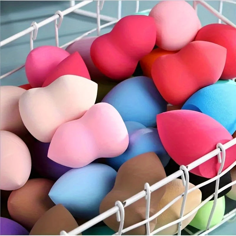 3/10pcs Beauty Sponges, Makeup Blender, Dry & Wet Use, Cosmetic Puffs In Random Colors & Shapes, Flawless Foundation Application