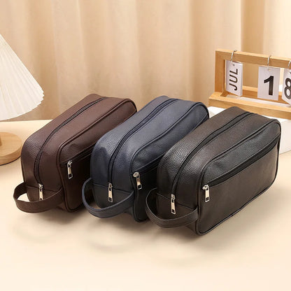 Travel Cosmetic Bags Pu Leather Large Capacity