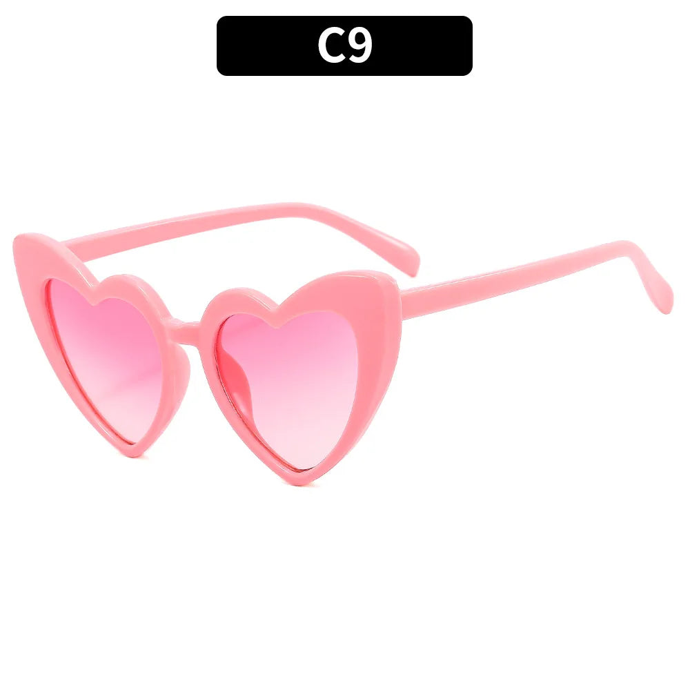 Vintage Heart Kids Sunglasses Baby Boys Girls Love Frame Sun Glasses Children Infant UV400 Eye Protection Stylish Glasses 2024