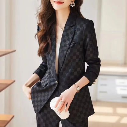 New Fashion Plaid Professional Suit Jacket