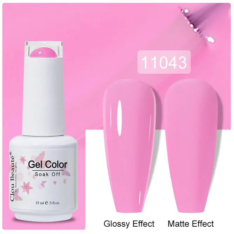 Clou Beaute Gel Nail Polish Pretty Color Salon Professional Sugar Nails Art Gels Varnish Soak Off UV LED 15ml Gel Polish Lacquer