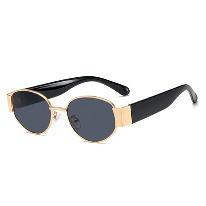 Sexy Brown Oval Sunglasses Women Fashion Brand Designer Vintage Small Frame Sun Glasses Hip Hop Men's Shades Unisex