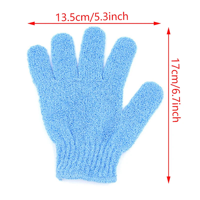 1pair Foam Rubbing Mud Peeling Exfoliating Five-Finger Bath Gloves Shower Scrub Cleaning Body Massage Glove Bath Accessories