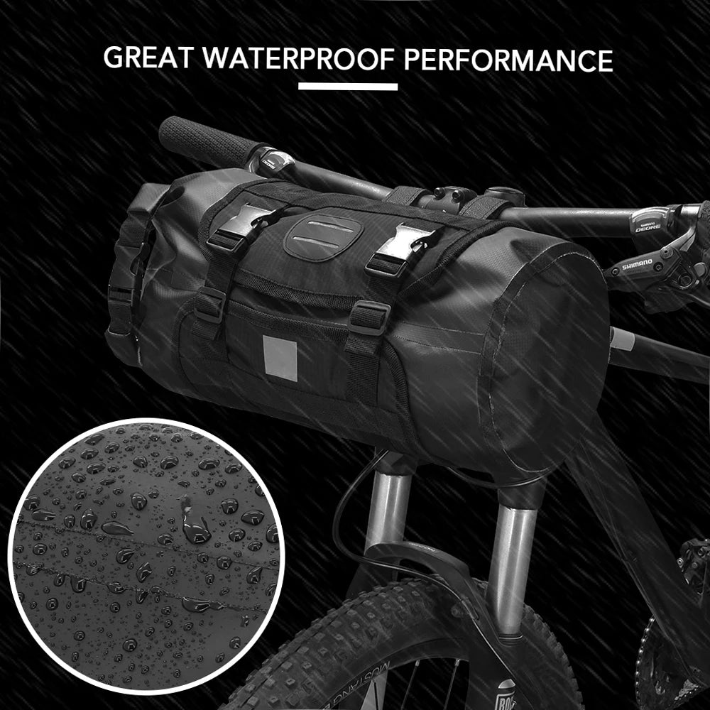 Waterproof Bike Handlebar Bag Front Bicycle Dry Pack Large Capacity Cycle Front Storage Bag for Road Bike MTB Mountain Bike