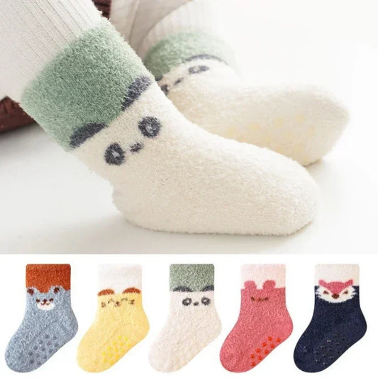 Autumn Winter Thick Warm Baby Stockings Super Soft Middle Tube Socks for Newborn Infant Toddler Boys Girls Mid Calf Long Socks