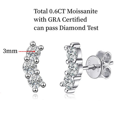 Full D Color Moissanite Bracelets for Women 1.5CTTW S925 Sterling Silver Lucky Bangles Wedding Birthday Party Xmas Gifts Jewelry