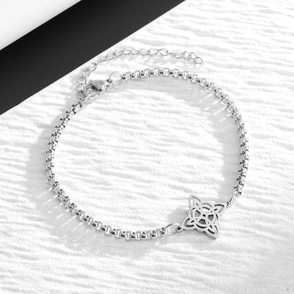 Exquisite Stainless Steel Witch Knot Bracelet