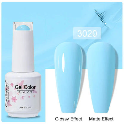 Clou Beaute Gel Nail Polish Pretty Color Salon Professional Sugar Nails Art Gels Varnish Soak Off UV LED 15ml Gel Polish Lacquer