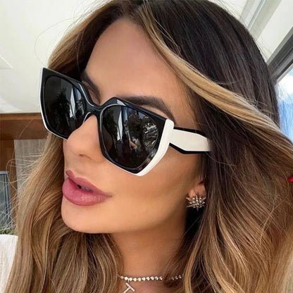 Fashion Elegant Cat Eye Sunglasses For Women New Vintage Style Black White Sun Glasses Female Gradient Shades Gafas De Sol