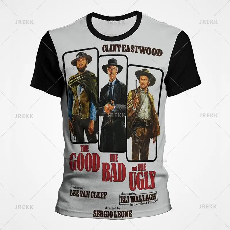 Summer Vintage Men T-shirt The Good The Bad And The Ugly