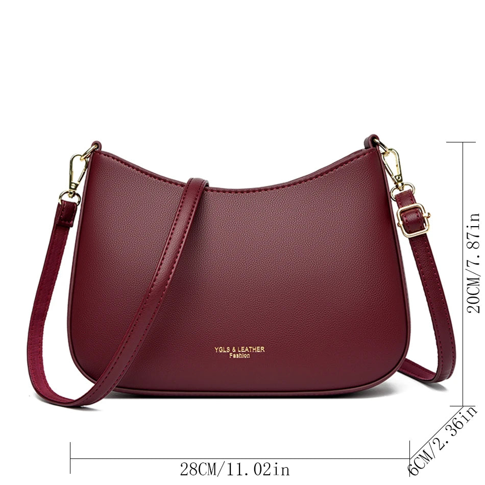 High Quality Underarm Shoulder Bags for Women 2024 Solid Color New Texture Leather Crossbody Bag Luxury Designer Handbags Sac