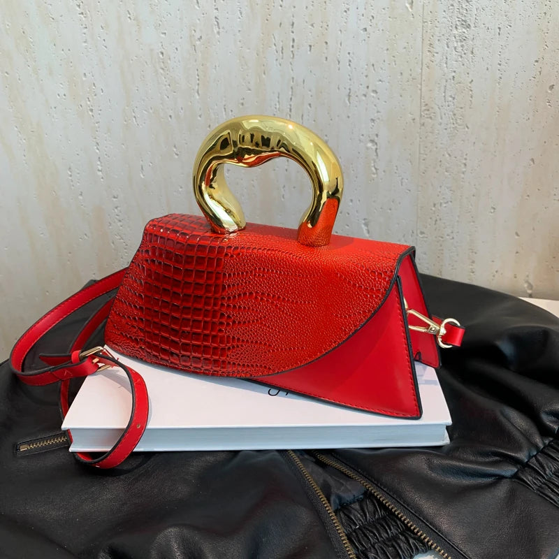 Solid Alligator PU Shoulder and Crossbody Bags Personality Designer Style High Quality Hand Bags for Women 2024 Fashion Hot Sale