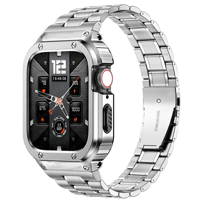 Stainless Steel Strap+Case For Apple Watch Band 49/45/44/41/40mm Bumper frame Cover Accessories iwatch series 3 4 5 SE 6 7 8 9