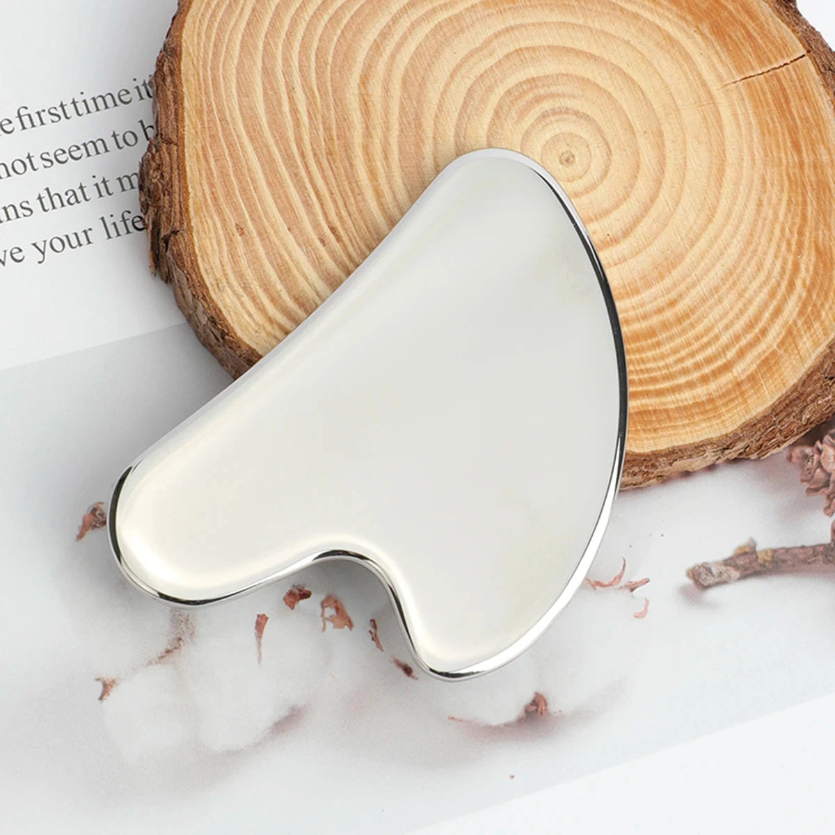 Gua Sha Natural Stainless Steel Scraper Massager Facial Skin Care Guasha Board Face Massager Board Heart Shape Body Relaxation