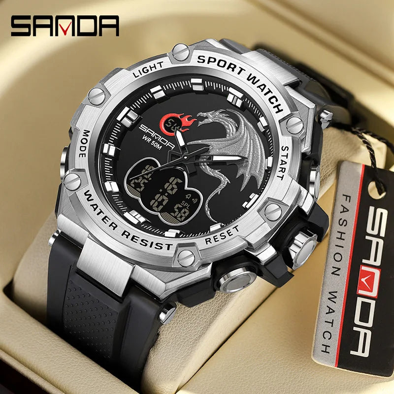 New Luxury Brand Fashion Watch Men's LED Digital Watch G outdoor professional waterproof military sports watch relojes hombre