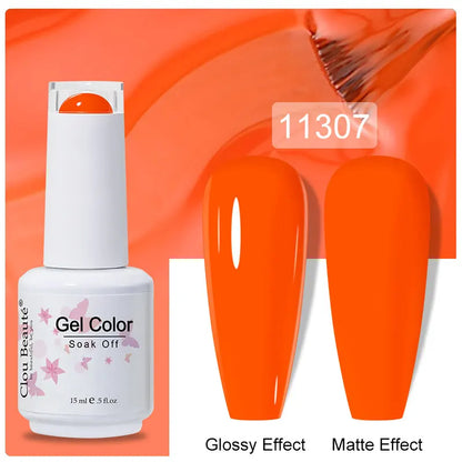 Clou Beaute Gel Nail Polish Pretty Color Salon Professional Sugar Nails Art Gels Varnish Soak Off UV LED 15ml Gel Polish Lacquer