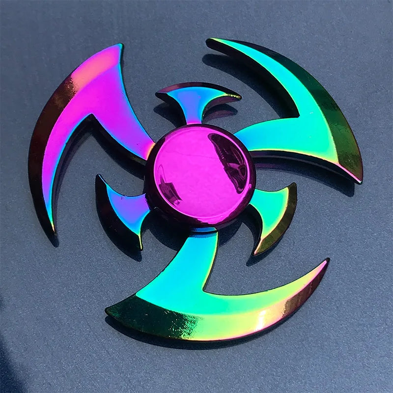 EDC Fidget Spinner Metal Toy Rainbow Spiner R118 Hand Spinner Toys Adult Relieves Stress Children Raytheon Mushroom 60-65mm