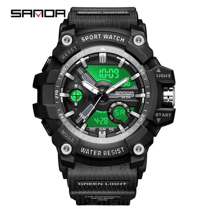 2024 Sports Digital Watches Men Dual Display Watches Quartz Waterproof Wristwatch Quartz Male Clcok Watch For relogio masculino