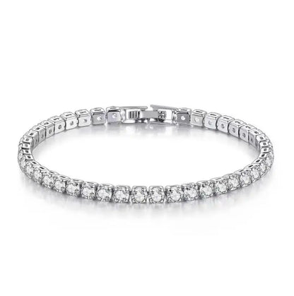 3mm 4mm MoissaniteTennis Bracelets for Women 925 Sterling Silver Full Diamond with White Gold Plated Wedding Fine Jewelry