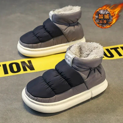 Winter Snow Boots Men Women 2025 New Lovers Plush Thick Comfortable Cotton Shoes Waterproof Anti Slip Outdoor Casual Shoes Flats