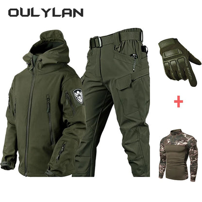 Men's Tactical Set Warm Shark Skin