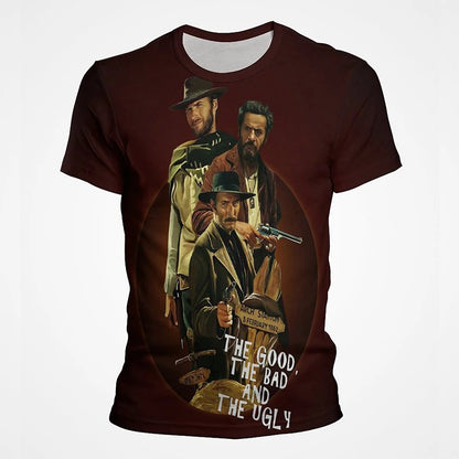 Summer Vintage Men T-shirt The Good The Bad And The Ugly