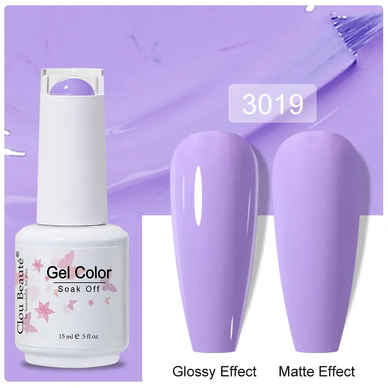 Clou Beaute Gel Nail Polish Pretty Color Salon Professional Sugar Nails Art Gels Varnish Soak Off UV LED 15ml Gel Polish Lacquer