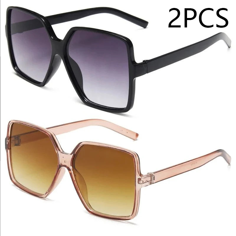 New Trend Full-frame Large Square Sunglasses Fashion Y2k Ladies Sunglasses