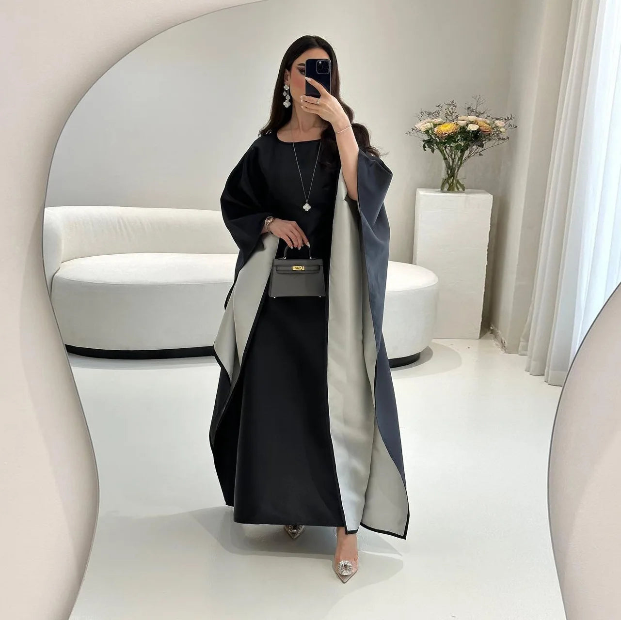 Women's Casual African Clothing Muslim Fashion Summer Plus Bat Sleeves Dashiki Kaftan Loose Boubou Maxi Islam Women's Casual Dre