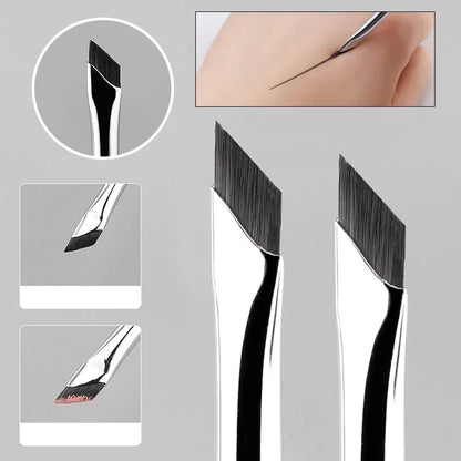 CNKESS  2/5Pc Upgrade Blade Eyeliner Brush Ultra Thin Fine Angle Flat Eyebrow Brush Under The Eyes Place Precise Detail Brush