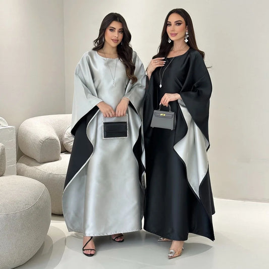 Women's Casual African Clothing Muslim Fashion Summer Plus Bat Sleeves Dashiki Kaftan Loose Boubou Maxi Islam Women's Casual Dre