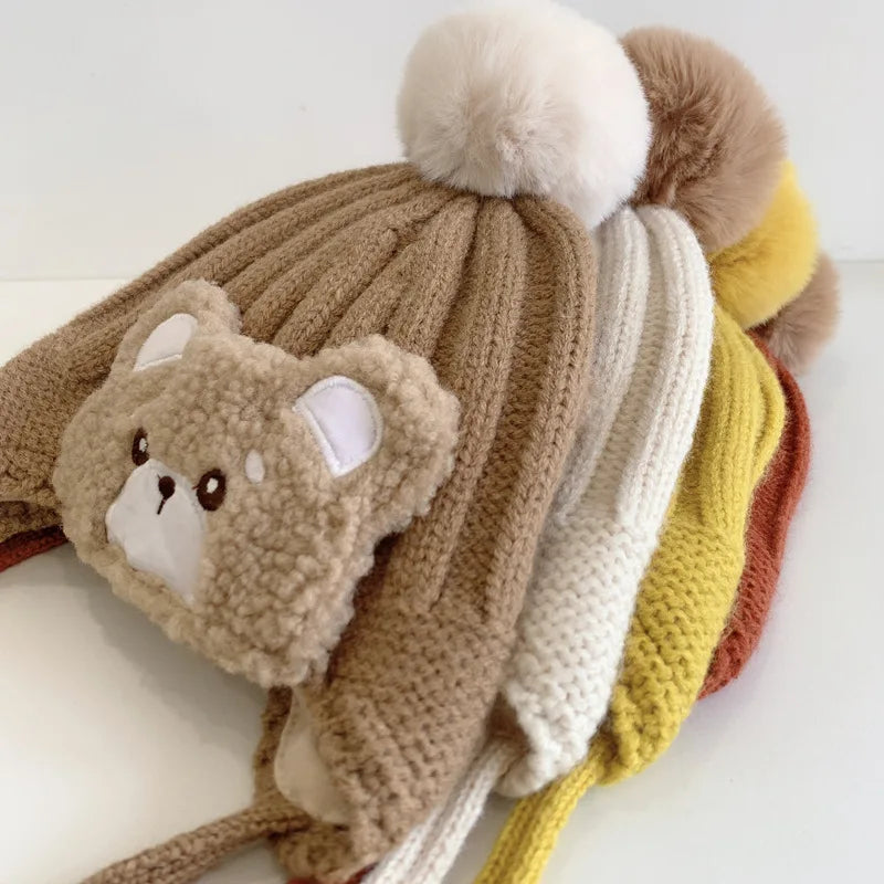 Cartoon Baby Earmuff Hat Cute Bear