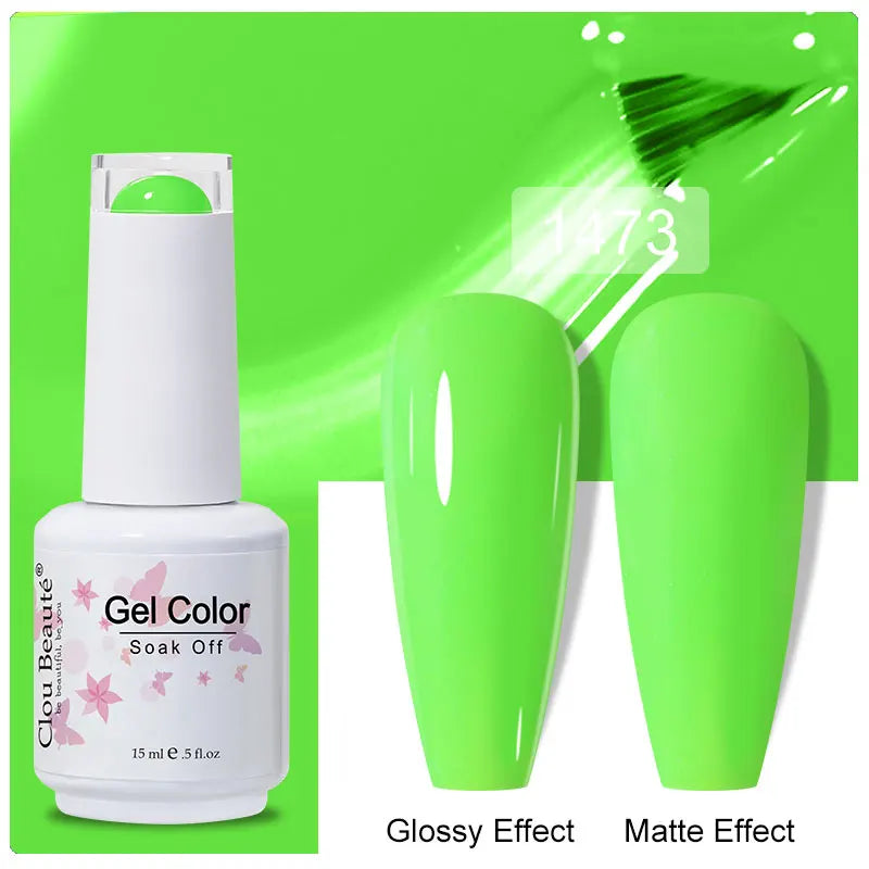 Clou Beaute Gel Nail Polish Pretty Color Salon Professional Sugar Nails Art Gels Varnish Soak Off UV LED 15ml Gel Polish Lacquer