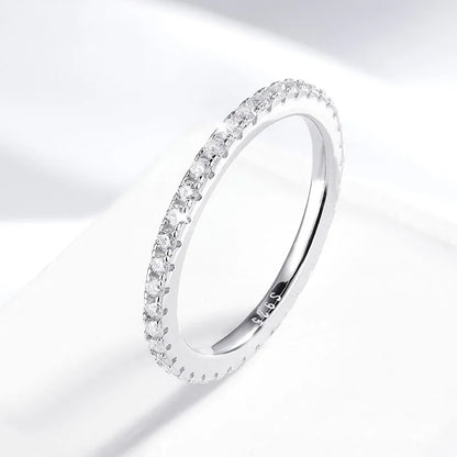 18k Plated 0.57ct Full Eternity Moissanite Ring