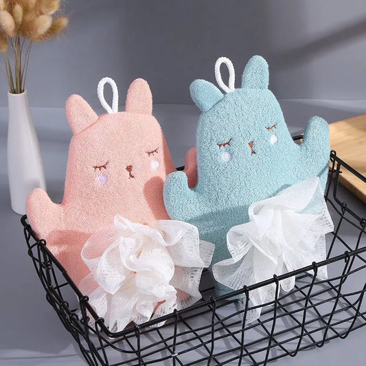 Baby Bath Gloves for Kids Toddlers Cartoon Animal Shape Shower Brush Washcloth for Bathing Children Wash Clean Shower Massage