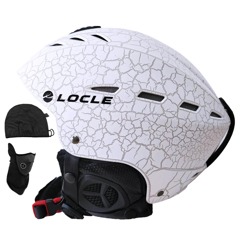 LOCLE Ski Helmet Men Women Children Kids CE Safety Winter Sports Snow Skiing Snowmobile Snowboard Skateboard Helmet Size 52-61cm