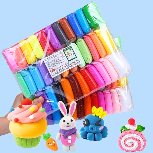 36 Colors Air Dry Clay Ultra Light Magic Modeling Clay with Tools Plasticine DIY Play Dough Sets Toys for Kids Birthday Gift