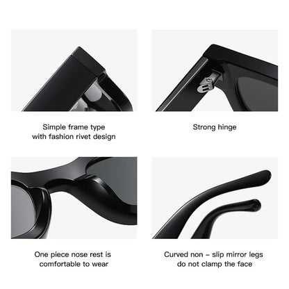 Trend Fashion Small Square Polarized Sunglasses Women Ins Popular Retro Punk Men's Trending Sunglasses Shades For Men UV400