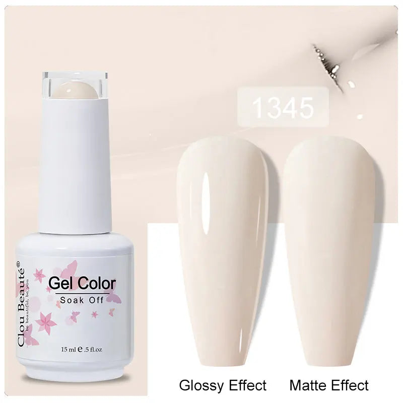 Clou Beaute Gel Nail Polish Pretty Color Salon Professional Sugar Nails Art Gels Varnish Soak Off UV LED 15ml Gel Polish Lacquer