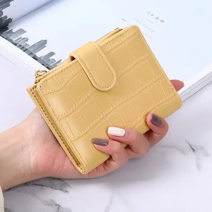 Women Stone Pattern Small Wallets PU Leather