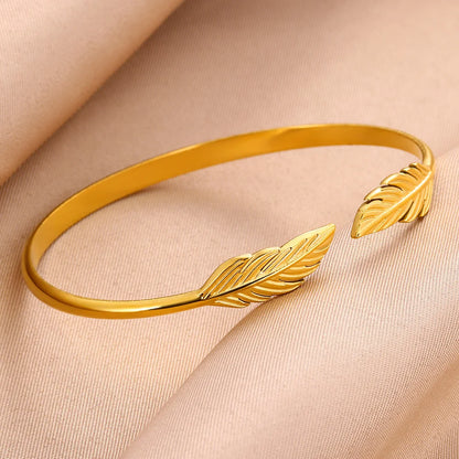 Punk Snake Cuff Bracelet on Hand For Women Stainless Steel Gold Color Adjustable Open Bangle 2024 New Party Jewelry Gift