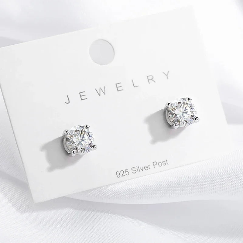 Test Passed Moissanite Studs Earrings