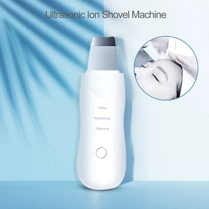 Professional No Ultrasonic Facial Skin Scrubber Ion Deep Face Cleaning Peeling Rechargeable Skin Care Device Beauty Instrument