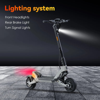 HEZZO F6 Folding Electric Scooter 40MPH 60V 3200W Dual Motors 10 Inch Off-road Escooter 23AH 40 Miles Long Range Full Suspension