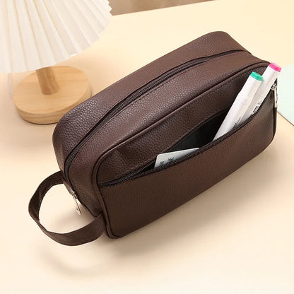 Travel Cosmetic Bags Pu Leather Large Capacity