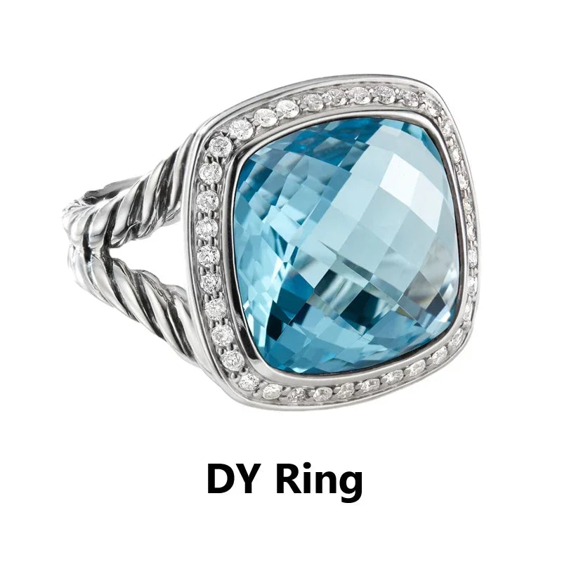 Hot 2024 Fashion Women's Jewelry Finish DYs92 Silver Ring Is The Best Choice for Party Gifts